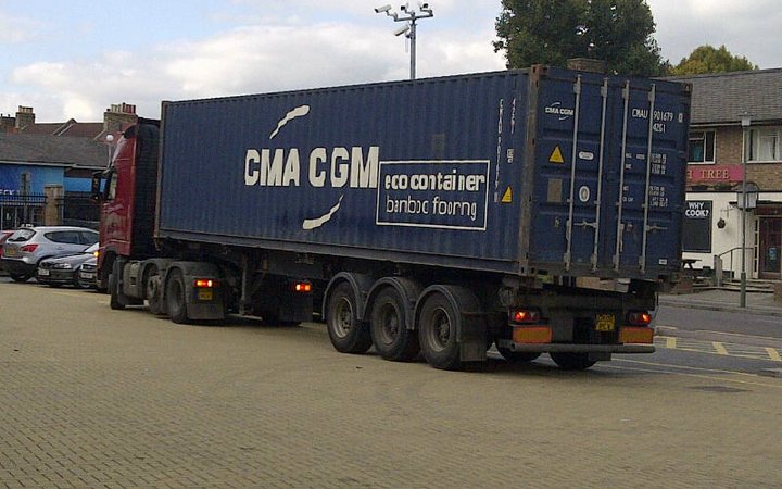 A Jarrett Foundation shipping container leaving for Jamaica